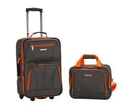 Rockland Luggage 2 Piece Set, Charcoal
