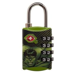 Marvel Comics Hulk Graphic Design TSA Approved Travel Combination Luggage Lock for Suitcase Baggage