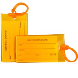 2 Pack TravelMore Luggage Tags For Suitcases, Flexible Silicone Travel ID Identification Labels  ...