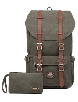 Kaukko Laptop Outdoor Backpack, Travel Hiking& Camping Rucksack Pack, Casual Large College S ...