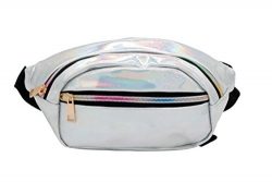 Fanny Packs for Women Holographic Waist Bag for Party Traveling Outdoor Sports