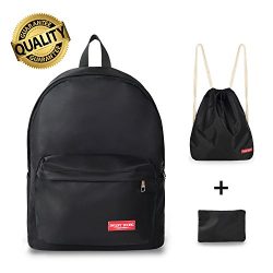 Backpack For Women Men Black College Bookbags For girls Travel Laptop Backpack Water Resistant D ...