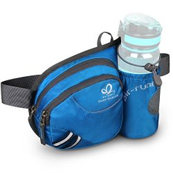 WATERFLY Hiking Waist Bag Can Hold iPhone6 Plus 5.5 inch Gear with Water Bottle Holder/Funny Run ...