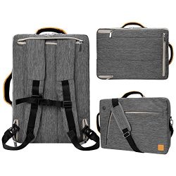 17 inch Laptop Bag, Travel Briefcase with Organizer, Expandable Large 3-in-1 Hybrid Backpack, Wa ...