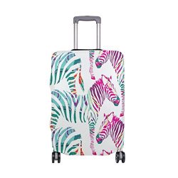 EVERUI Zebra Painting Travel Luggage Cover DIY Prints Protector Suitcase Baggage Fit 18-32 inch