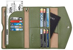 Travelambo Rfid Blocking Passport Holder Wallet & Travel Wallet Envelope 7 Colors (army green)