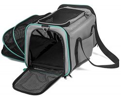 Pawdle Expandable and Foldable Pet Carrier Domestic Airline Approved (Heather Gray)