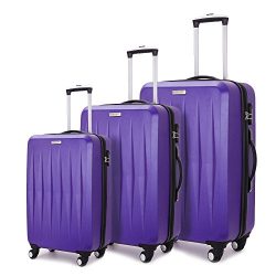 Fochier Luggage Lightweight 3 Piece Spinner Set 20in24in28in