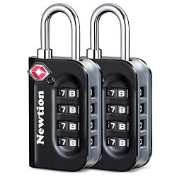Newtion TSA Lock 2 Pack,TSA Approved Luggage lock,Travel Lock with Double Color Alloy Body,4 Dig ...