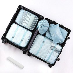 Lonew 7Pcs Packing Cubes, Travel Luggage Packing Organizers – Multi-functional Clothing So ...