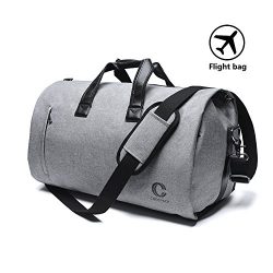 Crospack Business Travel Duffle Bag Garment Bags 55L Super Capacity Crazy Horse Leather Travel B ...
