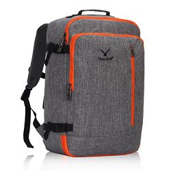 Hynes Eagle 38L Flight Approved Weekender Carry on Backpack, OrangeGrey