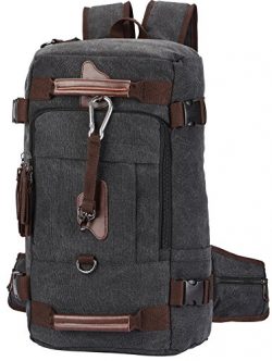 Travel Backpack, Aidonger Vintage Canvas Hiking Daypack Shoulder Bag 15” Laptop Backpack（ ...