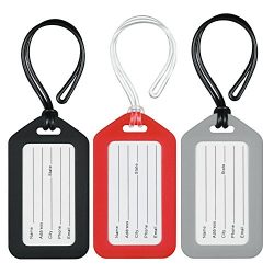 MIFFLIN Luggage Tags (Business, 3 Pack), Suitcase Tag, Bag Tag for Luggage