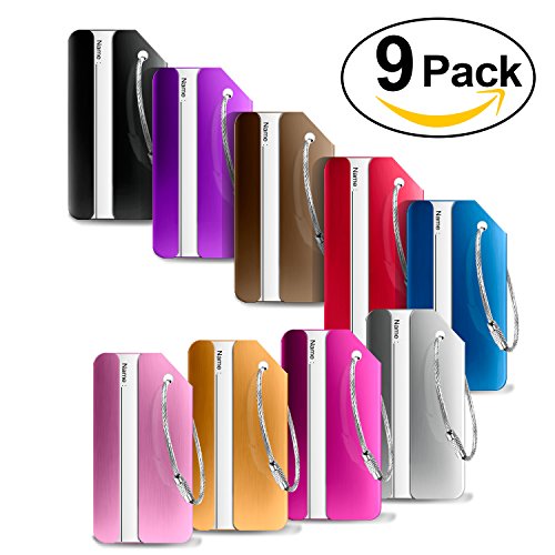 Aluminum Small Luggage Tags,Yosemy Bag Tags Travel ID Labels Tag For Baggage Suitcases Bags R ...