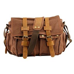 GEARONIC TM Men’s Messenger Bag 15″ 17″ Laptop Satchel Vintage Rucksack Should ...