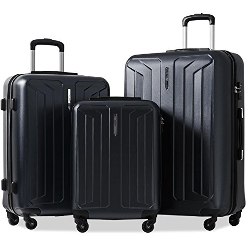 Flieks 3 Piece Luggage Set Eco-friendly Spinner Suitcase with TSA Lock ...