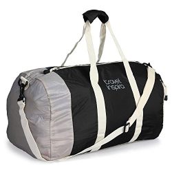 travel inspira Foldable Duffel Travel Duffle Bag Collapsible Packable Lightweight Sport Gym Bag