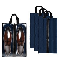 4pcs/pack Sariok Travel Shoe Bags Waterproof Nylon Packing Organizer Storage For Men and Women,  ...