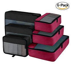 Easyfun Packing Cubes Organizer Travel Accessories for Luggage 6 Set(2 Color)