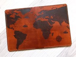 Unik4art – World map vintage Passport holder cover wallet case adventures compass travel gifts