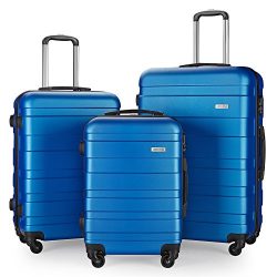 Luggage Set Spinner Hard Shell Suitcase Lightweight Carry On – 3 Piece (20″ 24″ ...