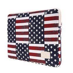 CanvasArtisan USA Flag 15-15.6 Inch Laptop Sleeve Bag Cover for Apple, Ausa, Acer, Dell, Hp, Len ...