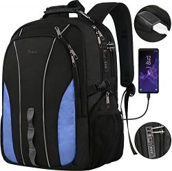 Large Laptop Backpack, Business Travel Big Student Backpack for 17 Inch Notebook, TSA Friendly W ...