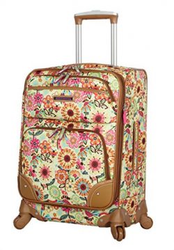 Lily Bloom Luggage Carry On Expandable Design Pattern Suitcase For Woman With Spinner Wheels (Bu ...