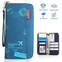 LAOPAO Passport Wallet, Holder Cover Wallet RFID Blocking Card Case Travel Document Organizer