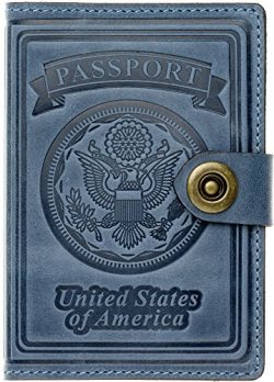 Villini – Leather RFID Blocking US Passport Holder Cover ID Card Wallet – Travel Cas ...