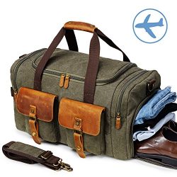 Canvas Duffle Bag Overnight Bags for Men Weekend Travel Duffel Weekender Bags For Women Canvas L ...