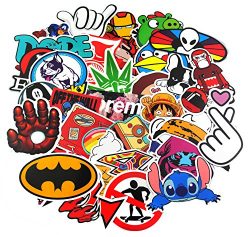 KONLOY Sticker Pack 100-Pcs Sticker Decals Vinyls for Laptop,Kids,Cars,Motorcycle,Bicycle,Skateb ...