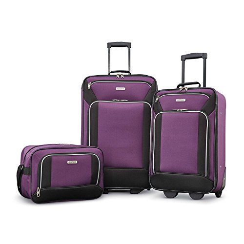 American Tourister Fieldbrook Xlt 3pc Set (Bb/21/25 Upright), Purple ...