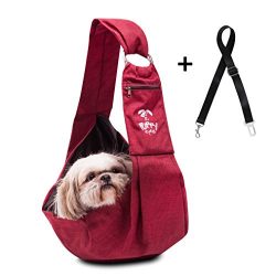 Puppy Eyes Waterproof Pet Carrier Sling by Comfortable and Adjustable dog sling Ideal for small  ...