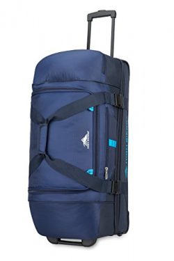 High Sierra 89573-6200 Evolution Wheeled Drop Bottom Duffel Bag, True Navy/Midnight/Pool, 30″