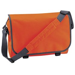 Bagbase Adjustable Messenger Bag (11 Liters) (One Size) (Orange/Graphite Grey)