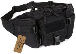 ArcEnCiel Water Resistant Tactical Waist Pack Bag Military Fanny Packs Hip Belt Bag Pouch for Hi ...