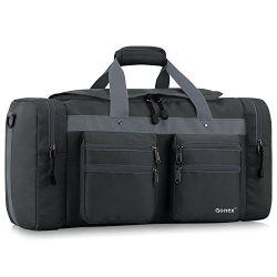 Gonex 45L Travel Duffel, Gym Sports Luggage Bag Water-resistant Many Pockets(Dark gray)