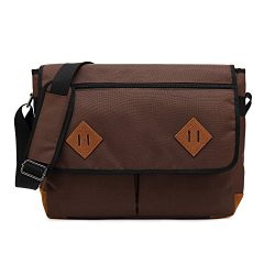 Kenox Vintage Canvas Laptop Messenger Bag School Bag Business Briefcase 16 Inches (Large, Coffee)