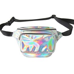 Dolores Women Fashion Hologram Laser Waist Bag Fanny Pack Zipper Waterproof Chest Pack Bum Bag B ...