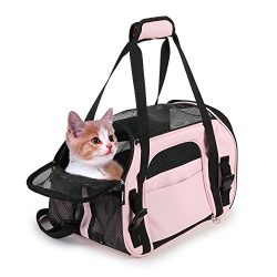 Jespet Soft Sided Pet Carrier Comfort 17” for Airline Travel, Portable Dog Tote Bag for Small An ...