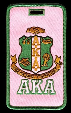 Alpha Kappa Alpha (AKA) Sorority Embroidery Id/luggage Tag