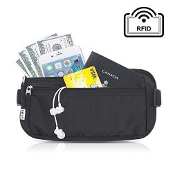 Money Belt for Travel, by Gama – RFID Blocking Fanny Pack, Hidden Passport Holder for Men  ...