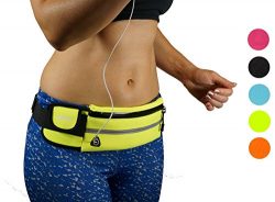 dimok Running Belt Waist Pack – Water Resistant Runners Belt Fanny Pack for Hiking Fitness ...