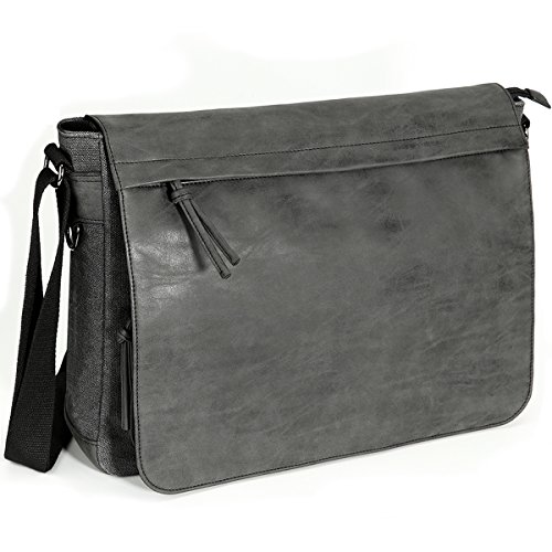 Mens Laptop Messenger Bags 15.6” Water Resistant Shoulder Bag Tocode PU