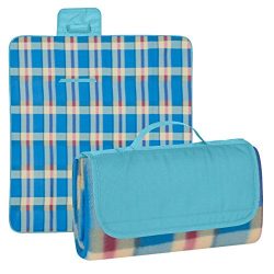 Luggage Spotter Outdoor Water Resistant Soft Fleece Picnic Blanket with Tote for Yoga, Beach, Co ...