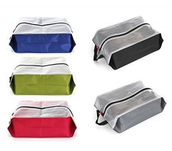 Travel Shoe Bags Waterproof Nylon for Women & Men,Shoe Tote bags for Sport Gym,5 PCS (Multic ...