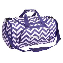 MOSISO Gym Bags Polyester Sports Travel Overnight Duffels for Men/Ladies, Chevron Purple