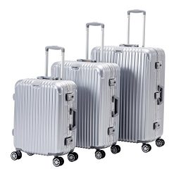 ORKAN AL frame design hard shell luggage Carry On Suitcase 1pc/3 pcs 4 wheels/light weight/TSA L ...